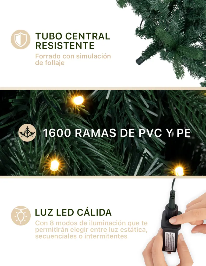 3-CHCT091-Esquimal-Arbol-Navidad-LED-Verde-Ramas-PVC.webp