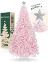ÁRBOL DE NAVIDAD NEVADO FRONDOSO CÓNICO CEDRO DEL HIMALAYA CON ESTRELLA METÁLICA