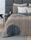 EDREDÓN DUVET TRENZADO BEIGE-AZUL