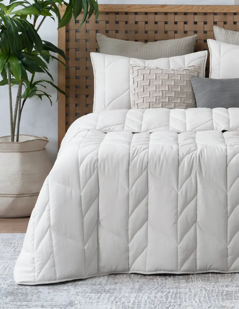 EDREDÓN DUVET TRENZADO HUESO