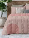 EDREDÓN DUVET TRENZADO PALO DE ROSA-ROSA