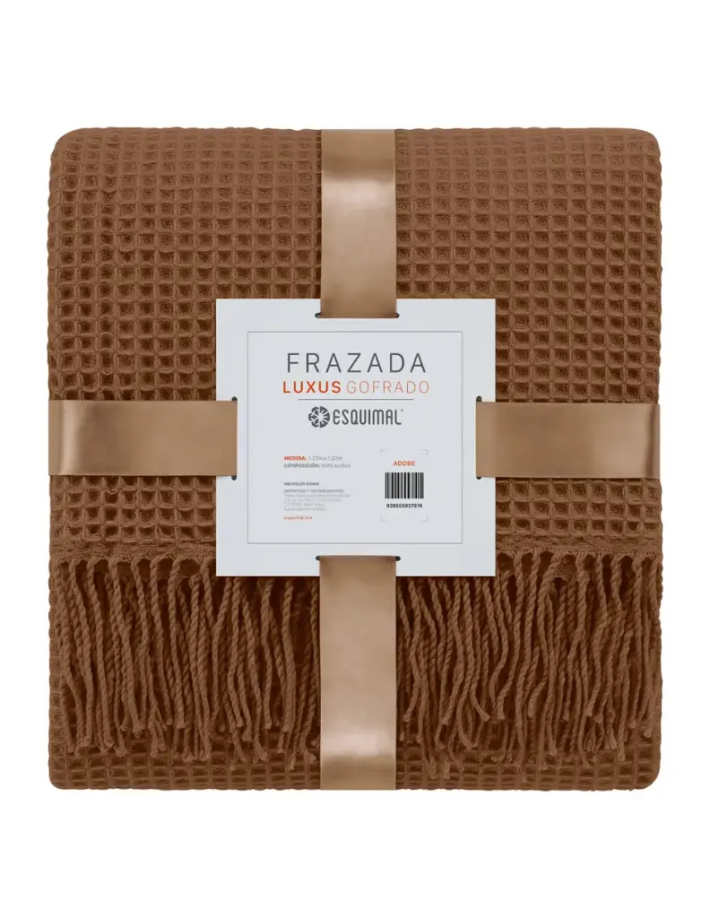FRAZADA LUXUS GOFRADO SUAVE ADOBE
