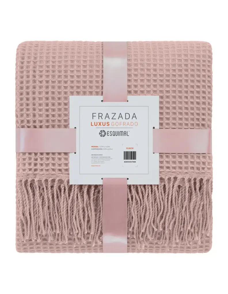 FRAZADA LUXUS GOFRADO SUAVE RUBOR