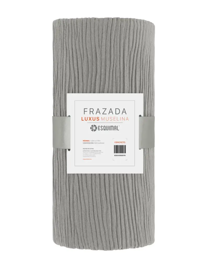 FRAZADA LUXUS MUSELINA CONCRETO