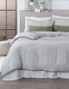 FUNDA DUVET POMPONES GRIS CLARO