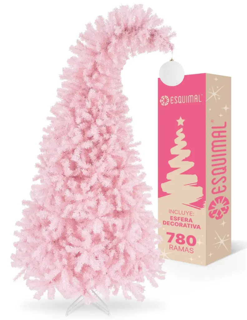 ÁRBOL DE NAVIDAD GORRO DE SANTA CON ESFERA