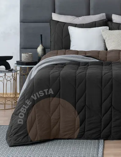 EDREDÓN DUVET TRENZADO OXFORD-CAFE