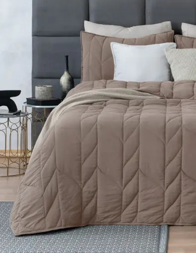 EDREDÓN DUVET TRENZADO TAUPE