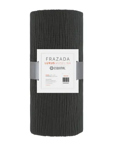 [PM0186603] FRAZADA LUXUS MUSELINA ASFALTO