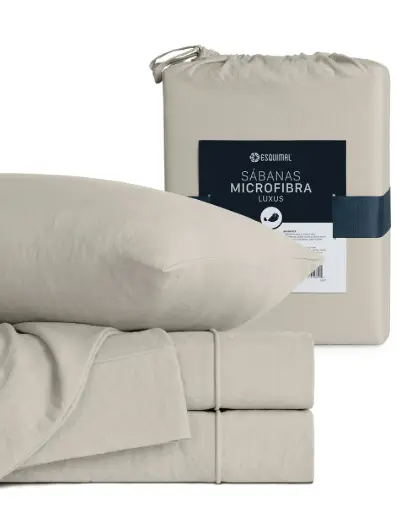 SABANA MICROFIBRA PRELAVADA BEIGE