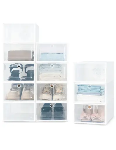 [PM0180556] SET 12 PZS CAJA ALMACENAMIENTO APILABLE