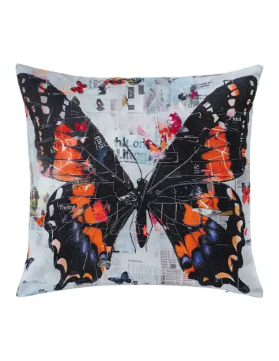 [PM0197174] COJÍN VELVET ESTAMPADO PERIÓDICO